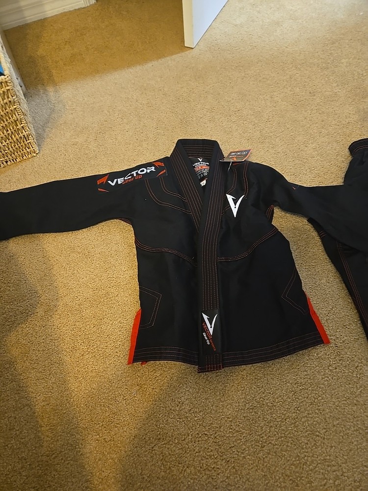 Jui Jitzu Vector Sports Gear Attila Black Brazilian Gi Top Pants Set K2 No Belt