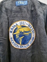 Rickson Gracie Team Flow Kimonos 100% Hemp Pro Gi Gray Kama Jiu-Jitsu Size A3