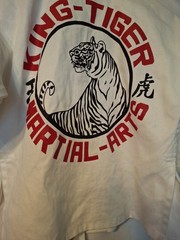 King Tiger Taekwondo Martial Arts Uniform Gi – White Dobok with Patches Size 00