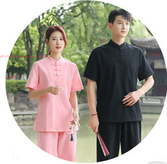 Women Men Cotton Linen Tai Chi Kung Fu Suit Morning Exercise yoga Clothing Sets