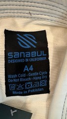 SANABUL ESSENTIAL BJJ Mens Jiu Jitsu Gi COAT ONLY Lightweight Size A4 White/Blue