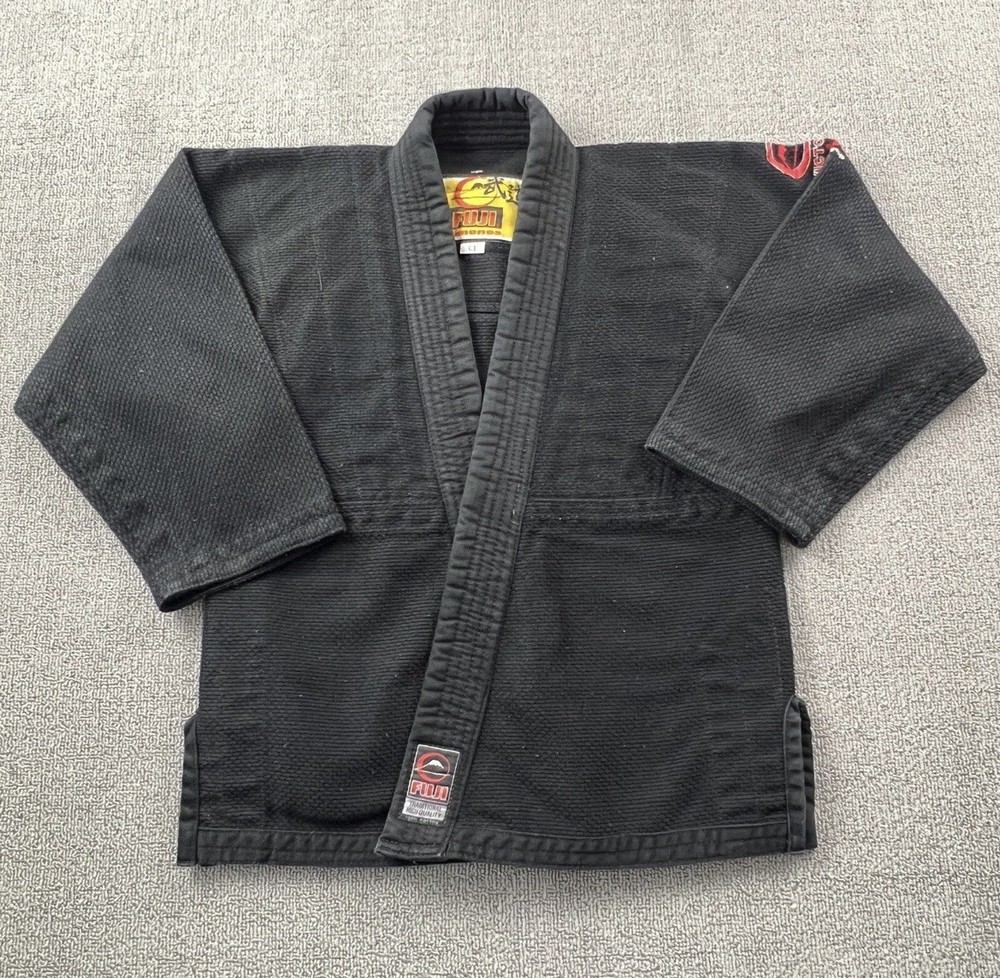 Fuji Gi Top Childrens Size C1 Black BJJ Jiujitsu Grappling Kids Youth Active