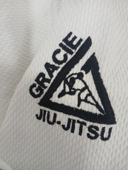 Gracie Brand Jiu Jitsu Official Gi Set White Sz 4/170 A2 BJJ Jacket Pants Belt