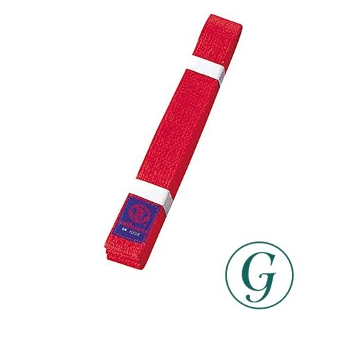 Kyusakura Karate Belt Colored Belt for Karate Uniform JC6R Red Size 6
