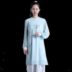 Tai Chi Clothes Women Wushu Clothes Kung Fu Clothes Martial Art Uniform Cyan