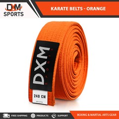 DXM SPORTS Karate Belts Solid Double Wrap Martial Arts Rank Belt Taekwondo 240cm