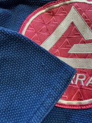 Gracie Barra Storm Gi Blue Weave Jiu Jitsu Uniform Kimono Jacket Sz. F2