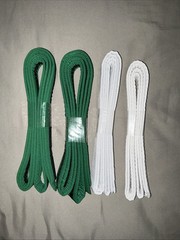 Macho Martial Arts Gi Uniform 2-White Belt & 2 Green Belts with Black Stripe