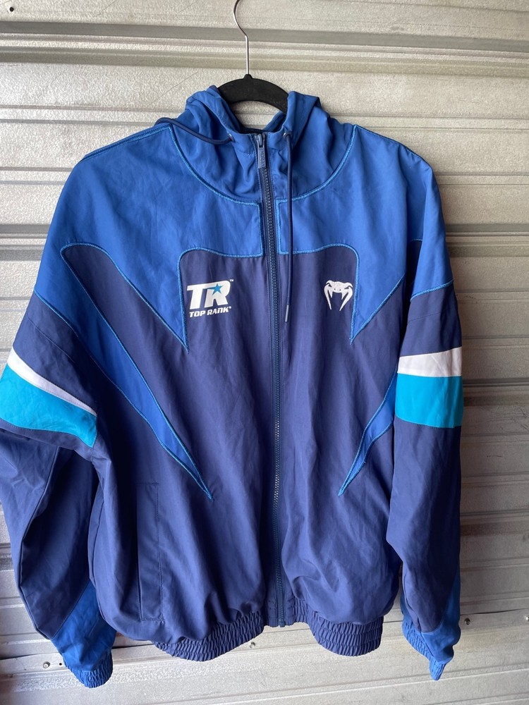 Venum x Top Rank Boxing MMA BJJ Full Zip Hooded Jacket Windbreaker Sz 2XL