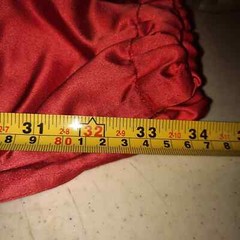 VTG. 2 Piece Red Satin feel Century Martial Arts Kung Fu Uniform Size 6