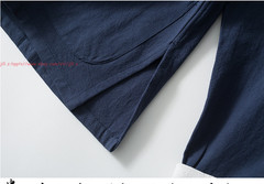Men Chinese Traditional Linen Cotton Tai Chi Kung Fu Uniform buckle Shirt+pants