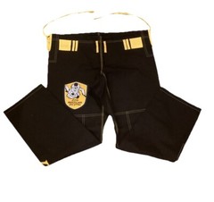 Elite Brazilian Jiu-Jitsu Set Size A-2 Color Black/ Yellow Gorpcore Grunge Sport