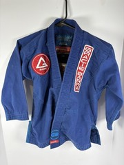 Gracie Barra Brazilian Youth SIZE Y3 Jiu Jitsu Storm Gi Top Only BLUE