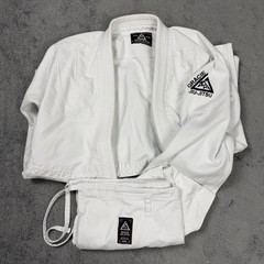 Gracie Barra Jiu-Jitsu Official Gi Set Mens Size 6/190 White BJJ Cotton Martial
