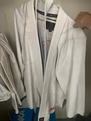 Team TG BJJ MMA Jiu Jitsu Gi A4 Uniform Pants + 2 White Belts Used
