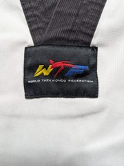 Y2K Adidas Korean World Taekwondo Federation Gi Uniform Top White Sz 4 180 CM