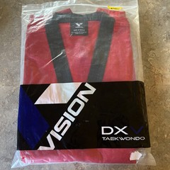 Vision DXV Size 4/180cm Taekwondo Red/Black Uniform Martial Arts