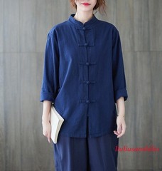 New Women’s Tai Chi Yoga Outfits Set Top+pants Martial Arts Kung Fu Linen Suit