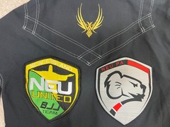 Origin Maine USA A2/M Gi BJJ Warrior Team Patches Excellent Condition