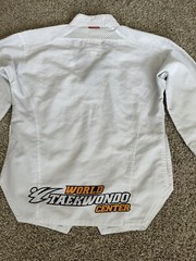 MOOTO EXTERA S5 Taekwondo Uniform (with Black V NECK) WTF Dobok Size 140 (0)