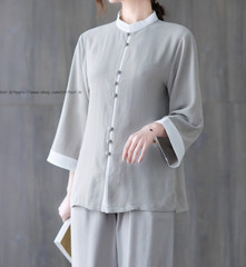 Women’s Cotton Linen Shirts +Pants Tai Chi Sets Blouse Arts Kung Fu Su Uniforms