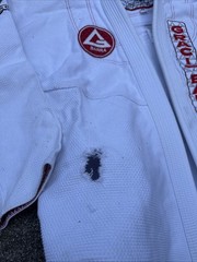 Gracie Barra Gi White BJJ Kimono Set GB1 Size Adult A3 + Revgear Pads + Duffle