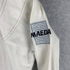 Maeda Kids BJJ Gi Jacket Size M3 White Jiu Jitsu Performance MMA Karate Utility