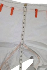 Sanabul Jiu Jitsu Pants Highlights Pro Edition BJJ White Orange Size A4 IBJJF