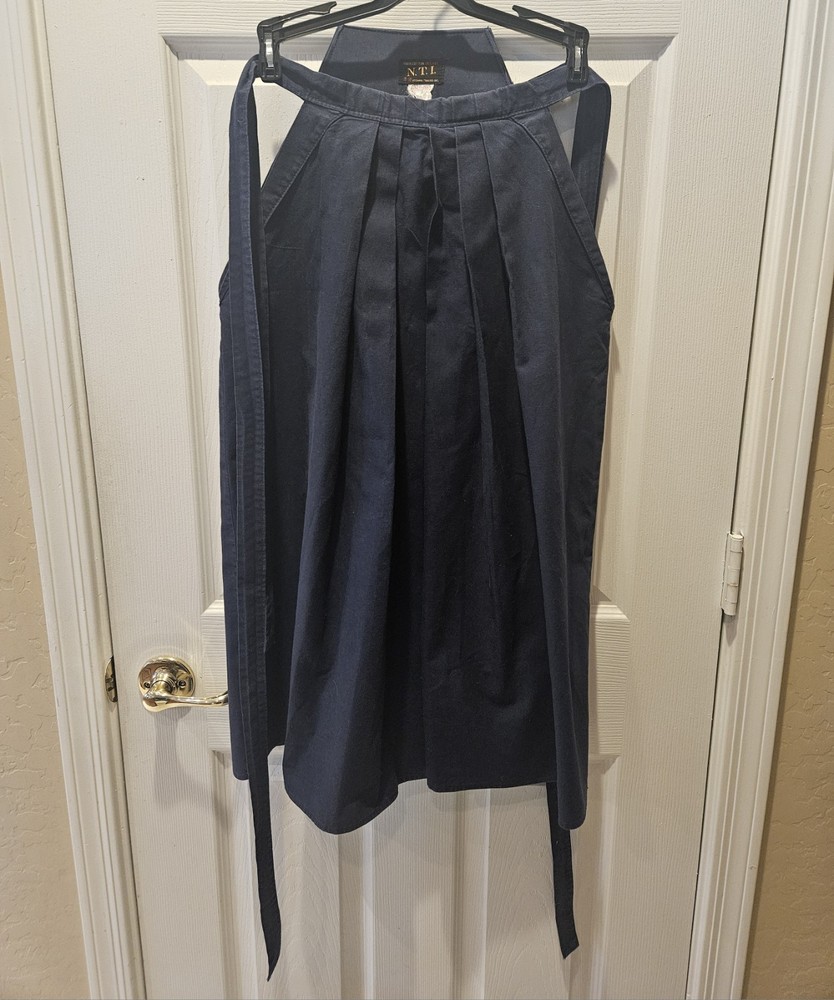 Childs Kendo Hakama Navy Blue Cotton Japanese – Front Waist to Hem 28″