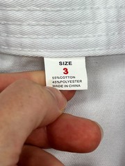Unisex Karate Gi Wrap Jacket Pants Uniform Martial Arts Size 3 White