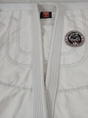 Break Point BJJ Gi Jacket Sz A2 White Relson Gracie Academy Patch Shark