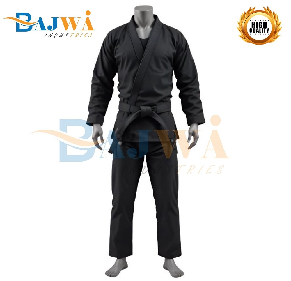 Black Martial Arts Uniform Gi Karate Judo Jiu Jitsu Taekwondo Training Suit