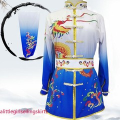 Gradient Martial Arts Uniform Kung Fu Tai Chi Suit Changquan Set Dragon Pattern