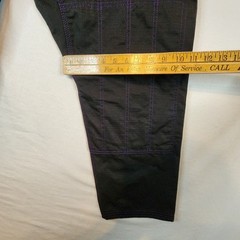 Elite Sports BJJ Gi Pants Rip Stop Black Purple 40″ Waist 27″ Inseam *See Photos