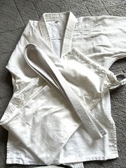 P/C Judo Uniform 3-Piece Set (Gi, Pants, Belt) Size 2