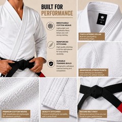 Sleeveless White Brazilian Jiu Jitsu BJJ Gi – Lightweight martial arts Uniform