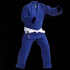 Judo Ultimate Double Weave Preshrunk Uniform Dobok Gi Adult Kid Jiu Jitsu Blue