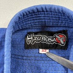 Hayabusa Premium Gi Top Mens A2 Blue Embroidered Logo Front and Back Jiu Jitsu
