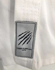 Unisex Youth’s 3pc Tiger Claw Gi All White Belt MartialArt JiuJitsu Size 1 100lb