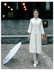 Women Vintage Tai Chi Top Chinese Tang Suit Kung Fu Uniform Coat Martial Arts
