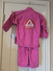 Gracie Barra Equipe Kimono Pants Brazilian Jiu-Jitsu Gi PINK Youth Y2