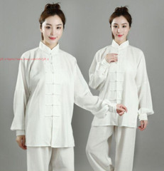 Cotton linen Unisex Tai Chi Suit Morning Exercise Uniform Kung Fu Clothing Suit