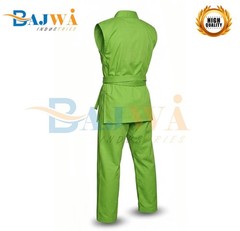Custom Lime Green Karate Taekwondo Gi Uniform Set Lightweight Martial Arts