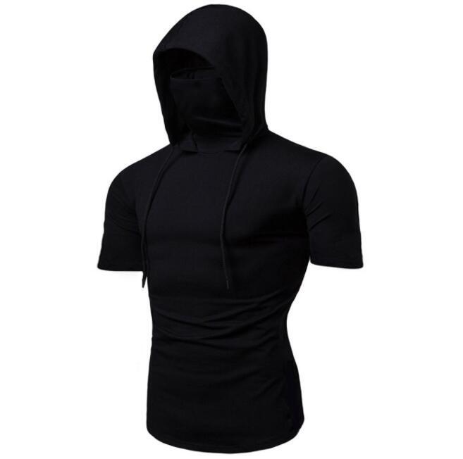 New Mens Ninja shirts Kung Fu Hooded Uniform Martial Arts Tai Chi Tops T-shirt