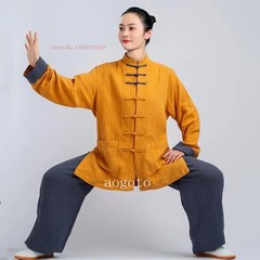 Chinese Kungfu Clothing Martial Arts Uniform Cotton Linen Tops+pants Training