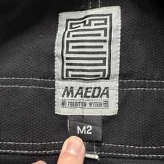 Maeda Jiujitsu Gi Top Kids Black Size M2 BJJ Grappling Nogi MMA Gym 100% Cotton