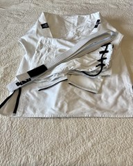 White Jiu Hi Jitsu Gi – Elite Sports – Size A4 – With White Belt