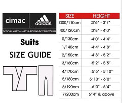 Adidas Taekwondo Uniform WT Approved Student Suit Kids Dobok Childrens 130cm