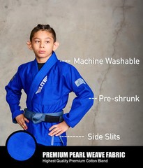 Brand New Elite Sports – ET2500 Jiu-Jitsu | NO Belt | Blue | C000 Kids