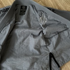 Sanabul Gi BJJ Jiu Jitsu Top & Pants Set Grey Gray Size A1 Heavy Cotton Grapple